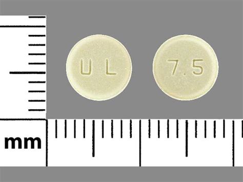 7.5 yellow round pill